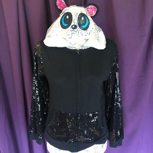 Panda 🐼 hooded light weight zipper sweatshirt